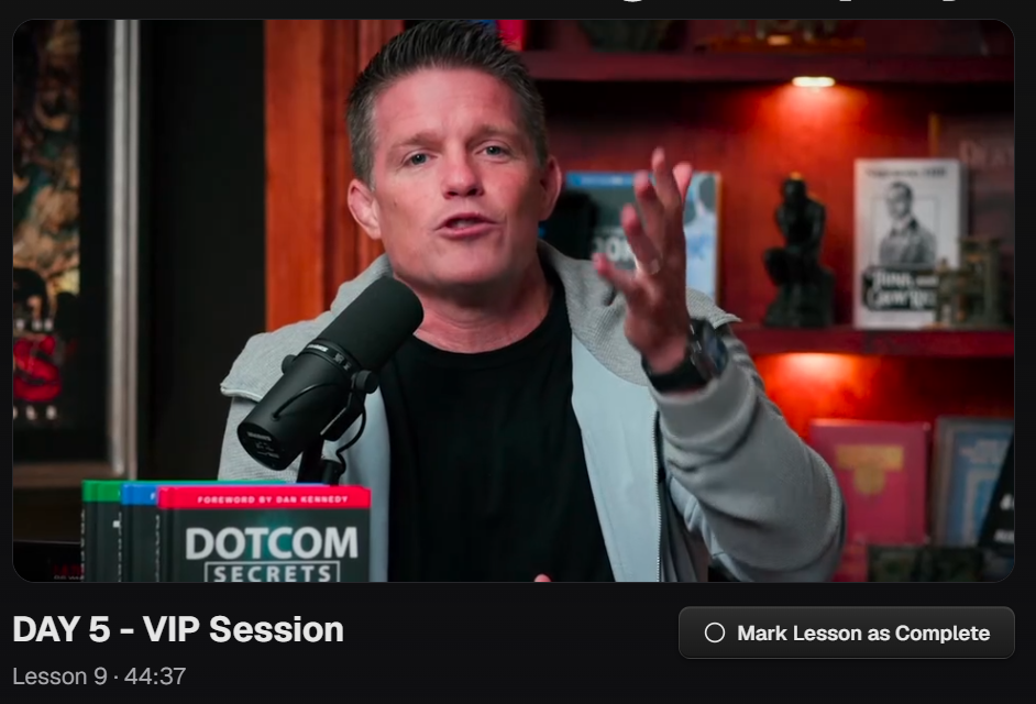 Russell Brunson AI Secrets Challenge VIP Session Replay Day 05